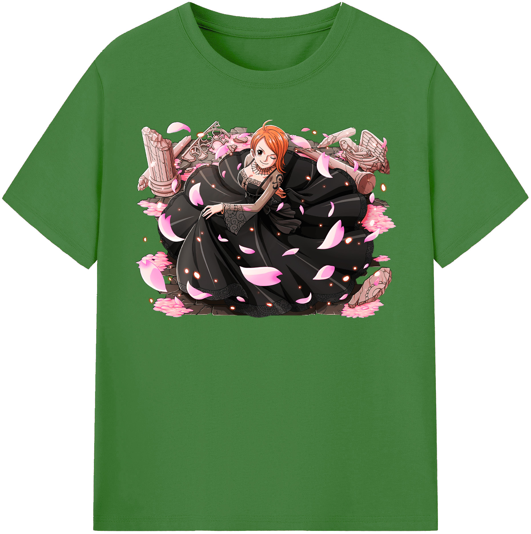 （画像用） ワンピース ナミ ONE PIECE Nami レディースカジュアルプリントTシャツ（綿100％）